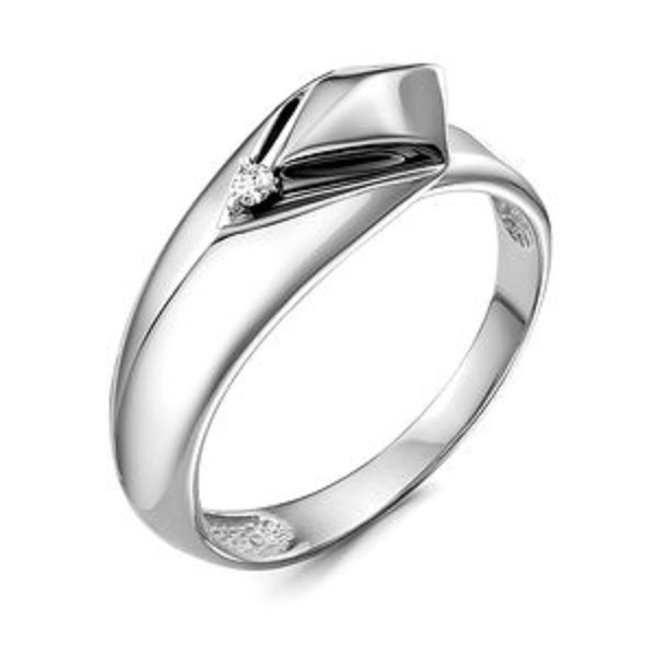 Кольцо из белого золота с бриллиантом