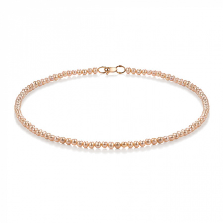 Бусы из красного золота с жемчугом