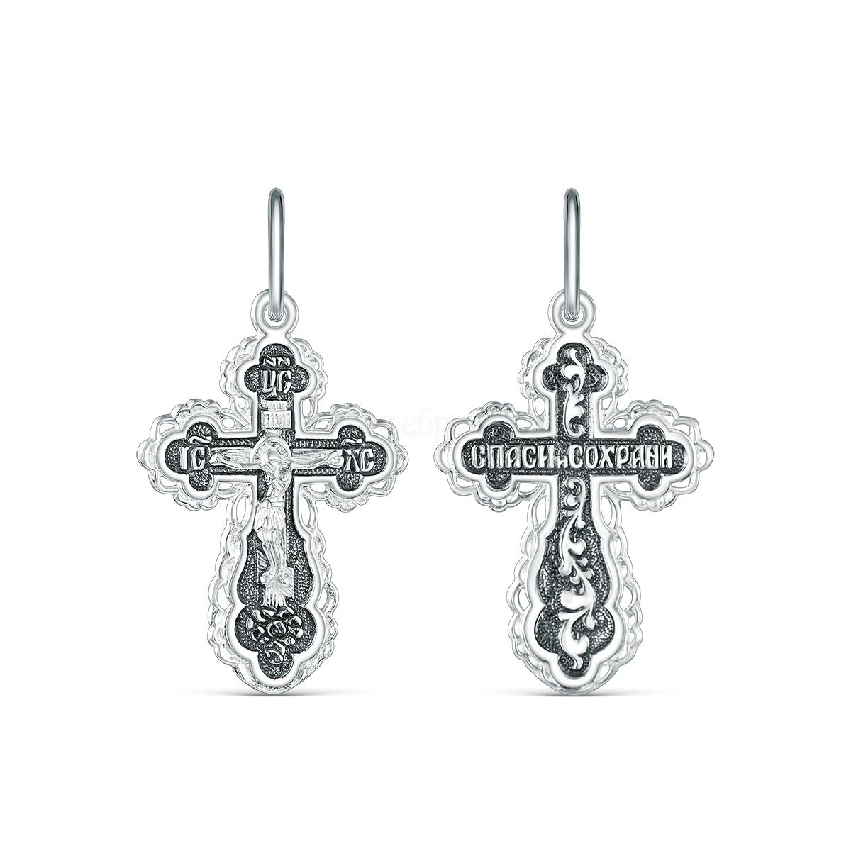 Крестик православный из серебра