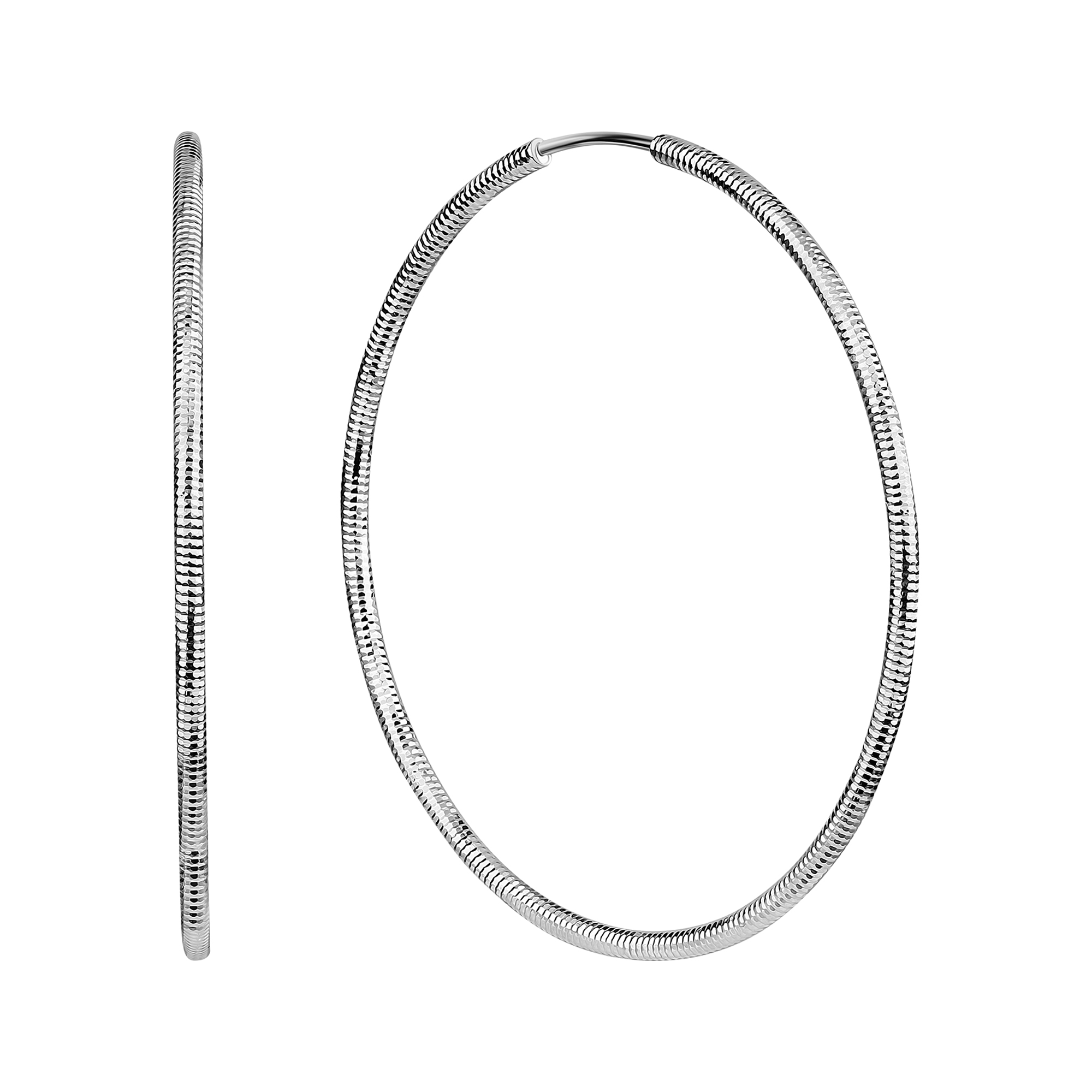 Серьги конго из серебра