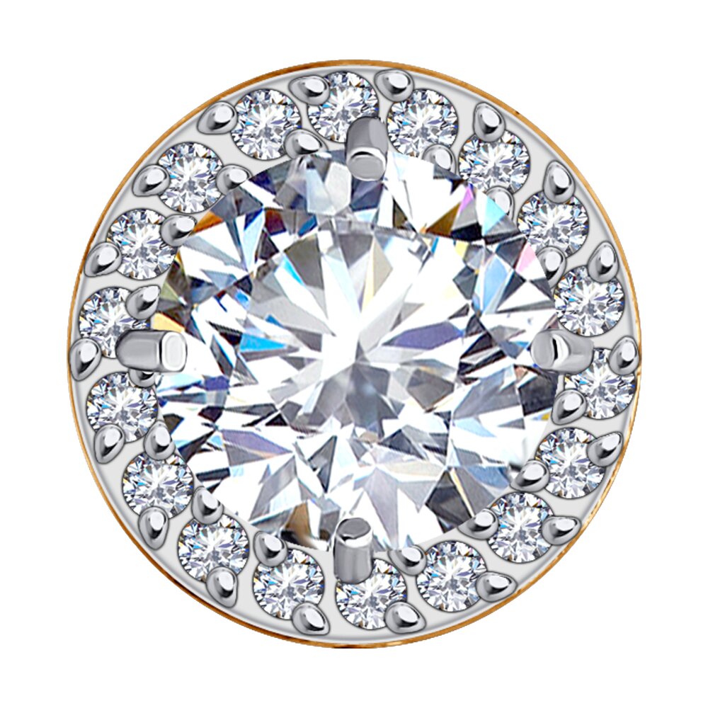 Подвеска из красного золота с фианитами