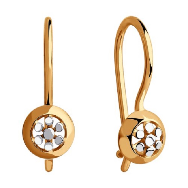 Серьги из красного золота 585 пробы