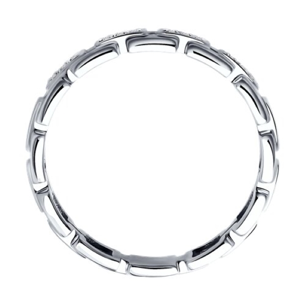 Кольцо из белого золота с бриллиантами