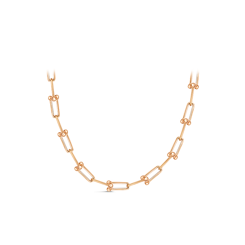 Колье из красного золота с фианитом