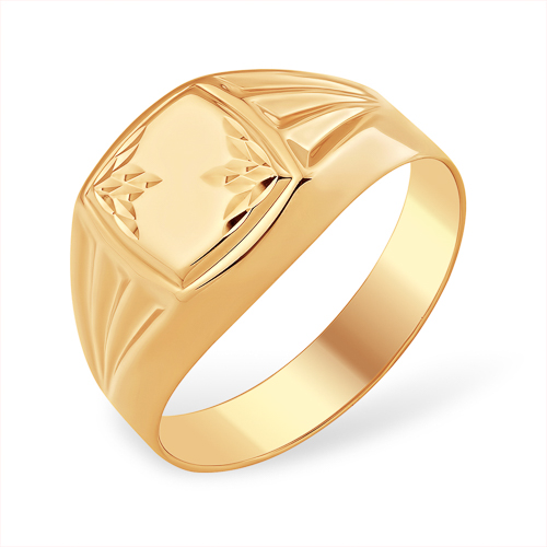 Кольцо-печатка из красного золота