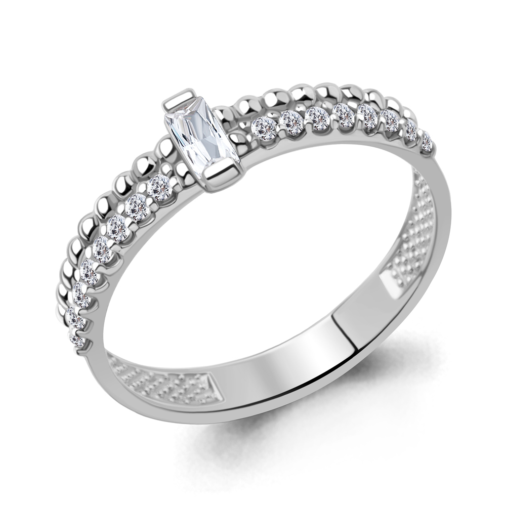 Колько из белого золота с фианитами