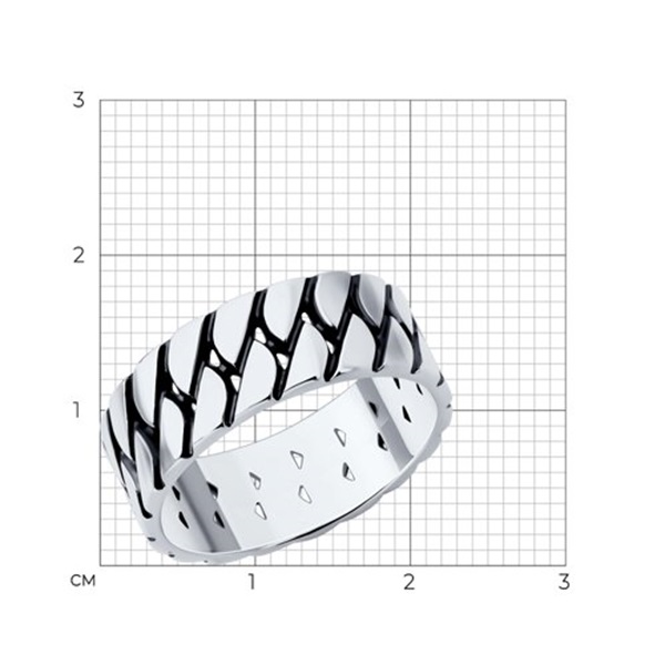 Кольцо из серебра с эмалью