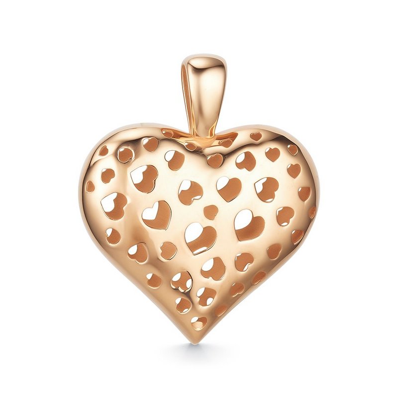 Подвеска из желтого золота в форме сердца