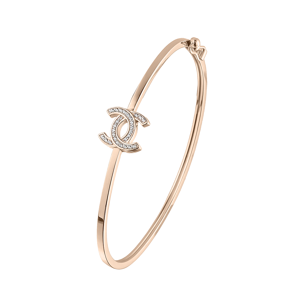 Браслет из красного золота с фианитами