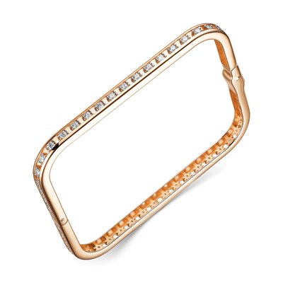 Браслет из красного золота с фианитами