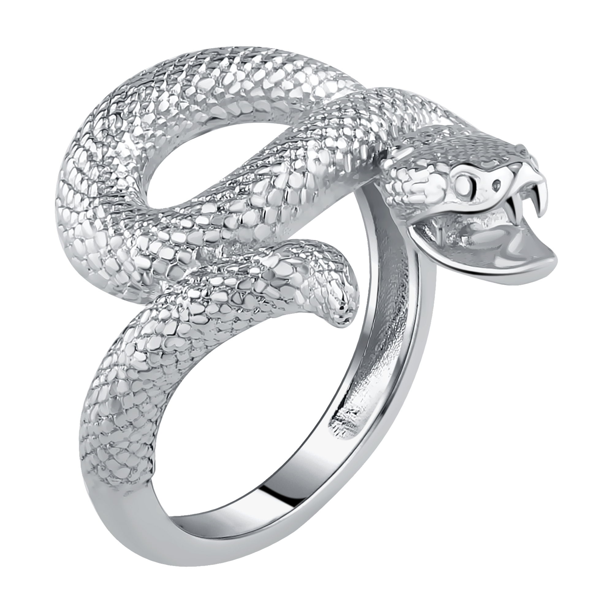 Кольцо из серебра «Змея»