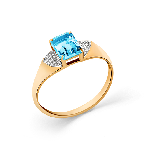 Кольцо из золота с топазом