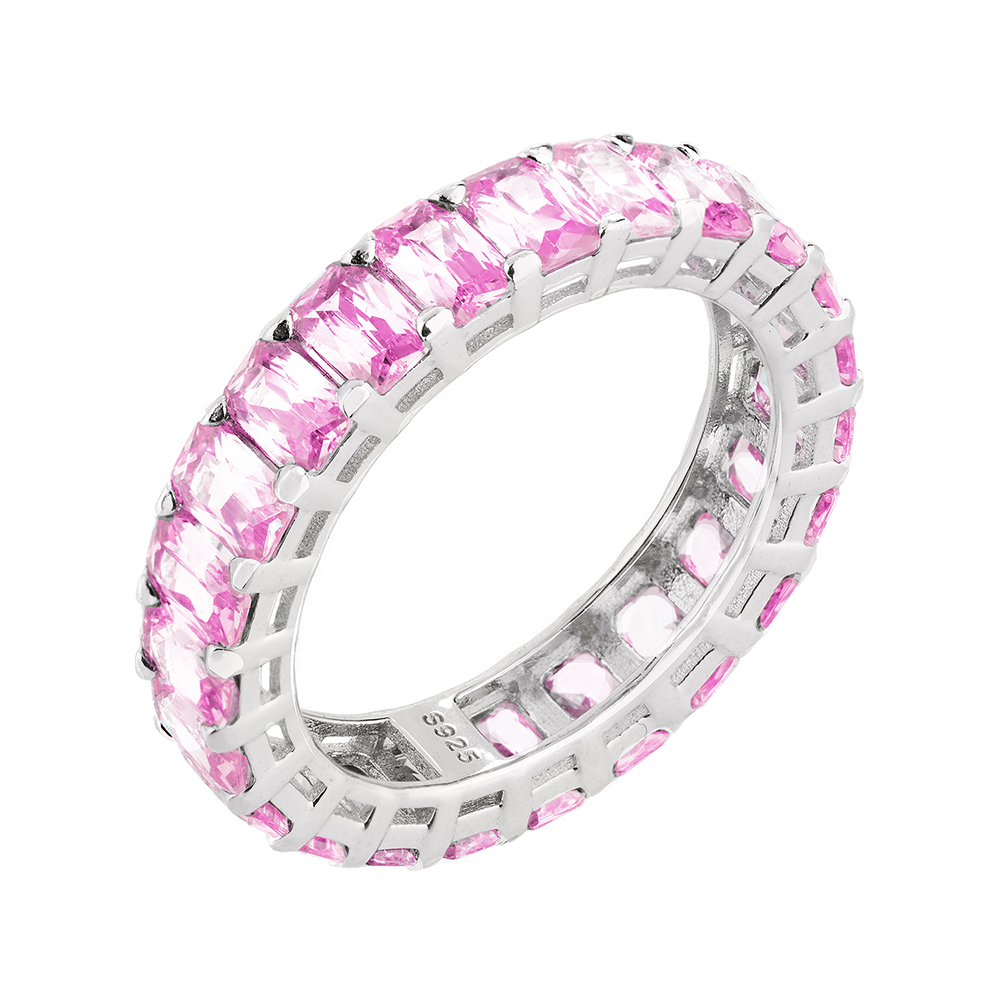 Кольцо из серебра с фианитами