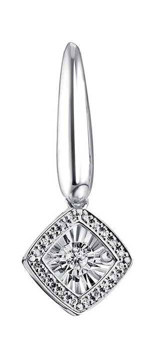 Подвеска из белого золота с бриллиантами