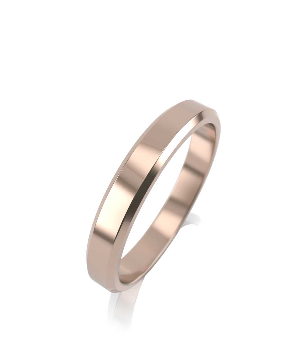 Обручальное кольцо из красного золота