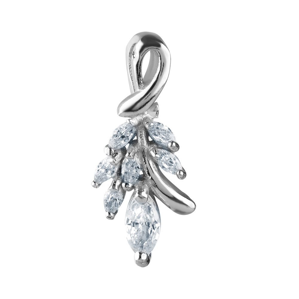 Подвеска из серебра с фианитами
