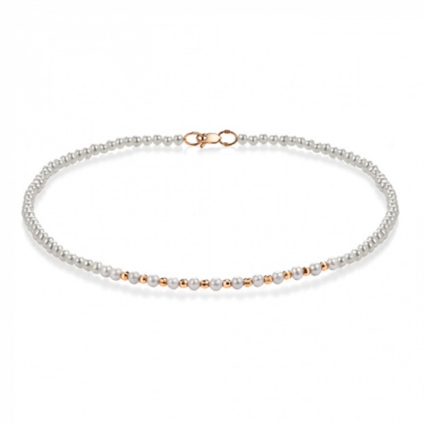 Бусы из красного золота с жемчугом