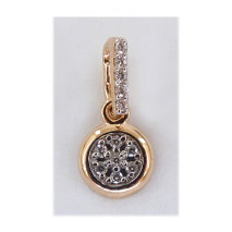 Подвеска из красного золота с фианитами