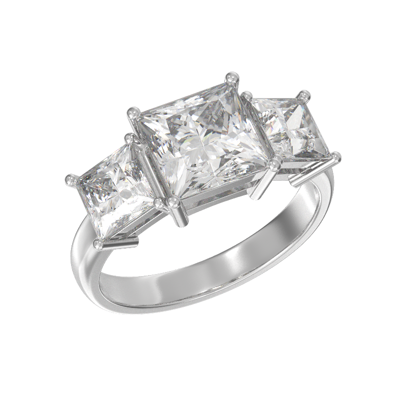 Кольцо из серебра с фианитами