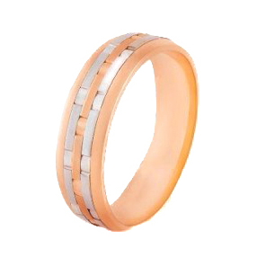 Обручальное кольцо из комбинированного золота