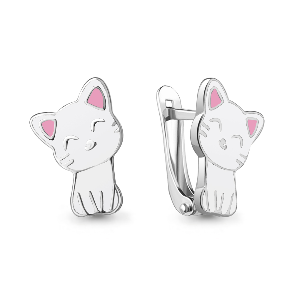 Серьги из серебра с эмалью