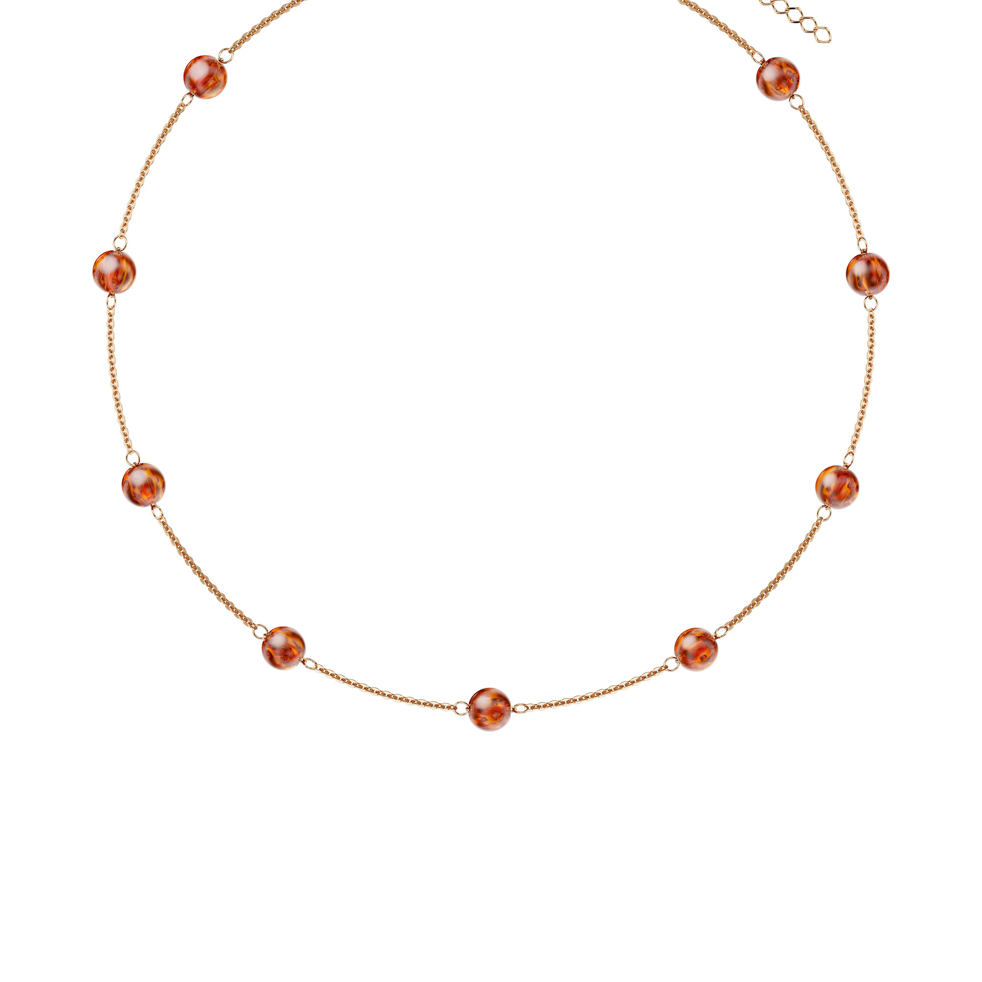 Браслет из позолоченного серебра с янтарем