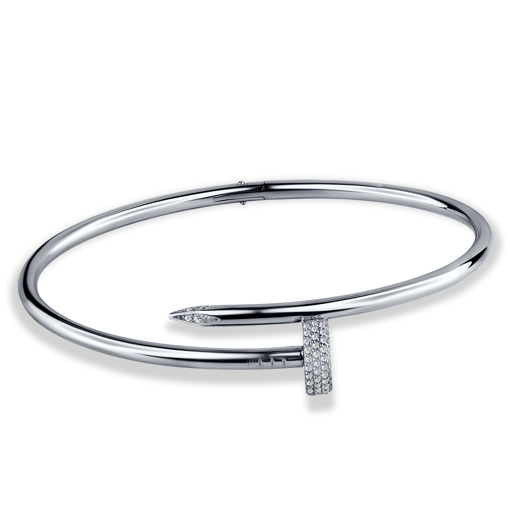 Браслет из серебра с фианитами