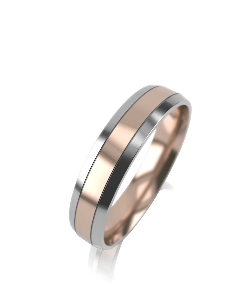 Обручальное кольцо из комбинированного золота