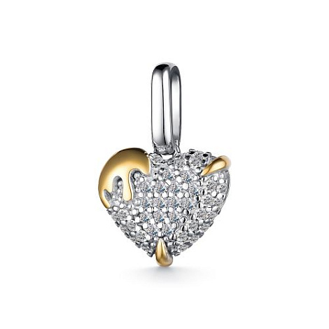 Подвеска из серебра с фианитами