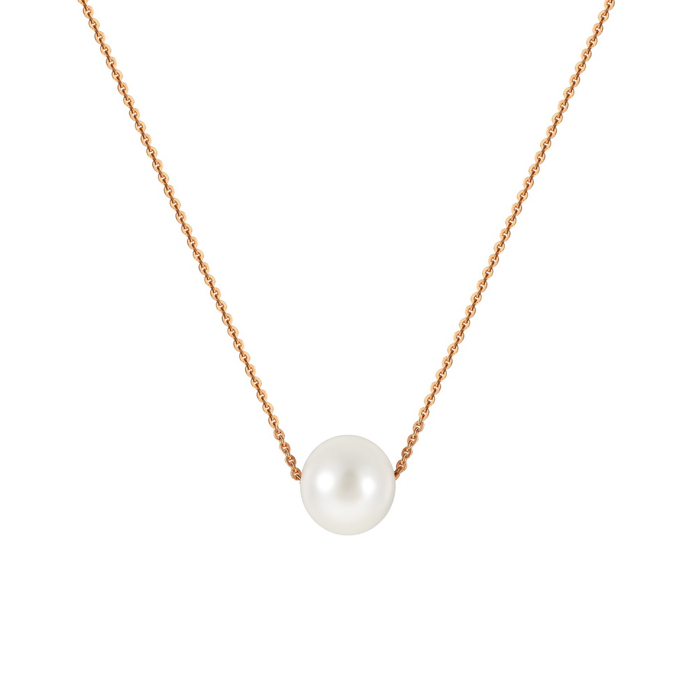 Колье из красного золота с жемчугом