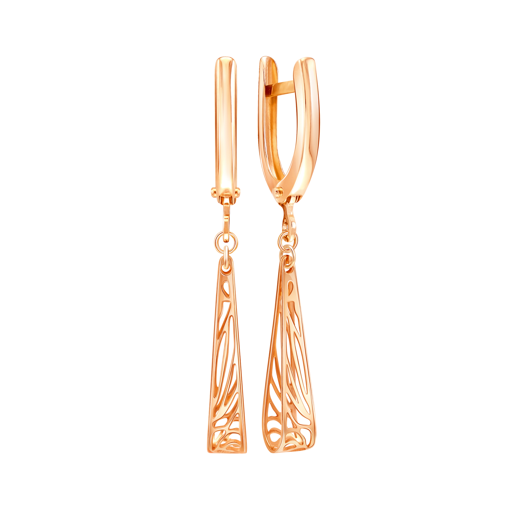 Серьги из красного золота