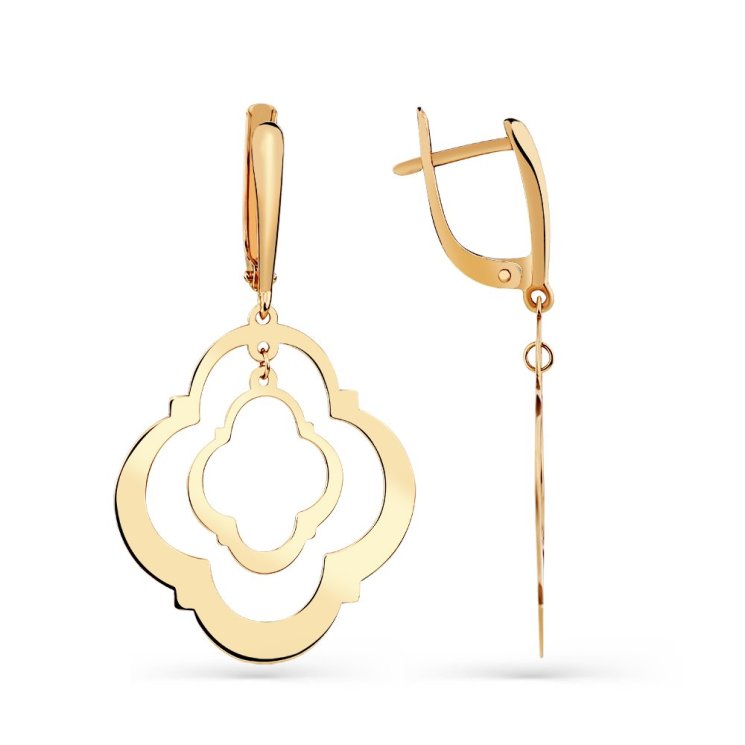 Серьги из красного золота