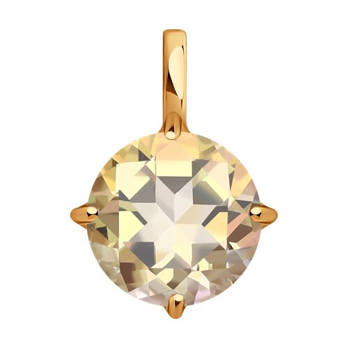 Подвеска из красного золота с топазом