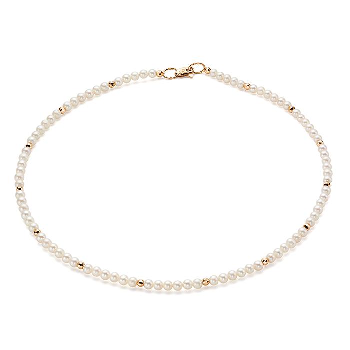 Бусы из красного золота с жемчугом