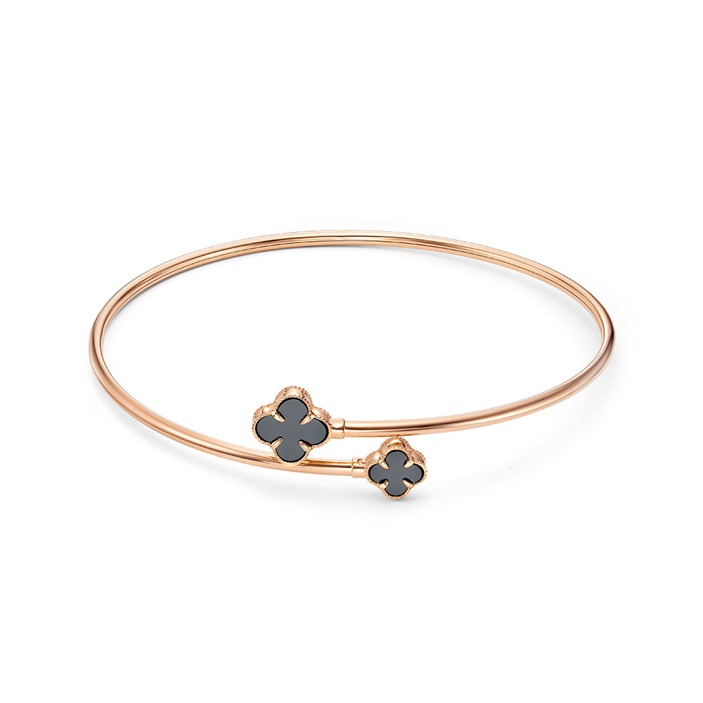 Браслет из красного золота с ониксом