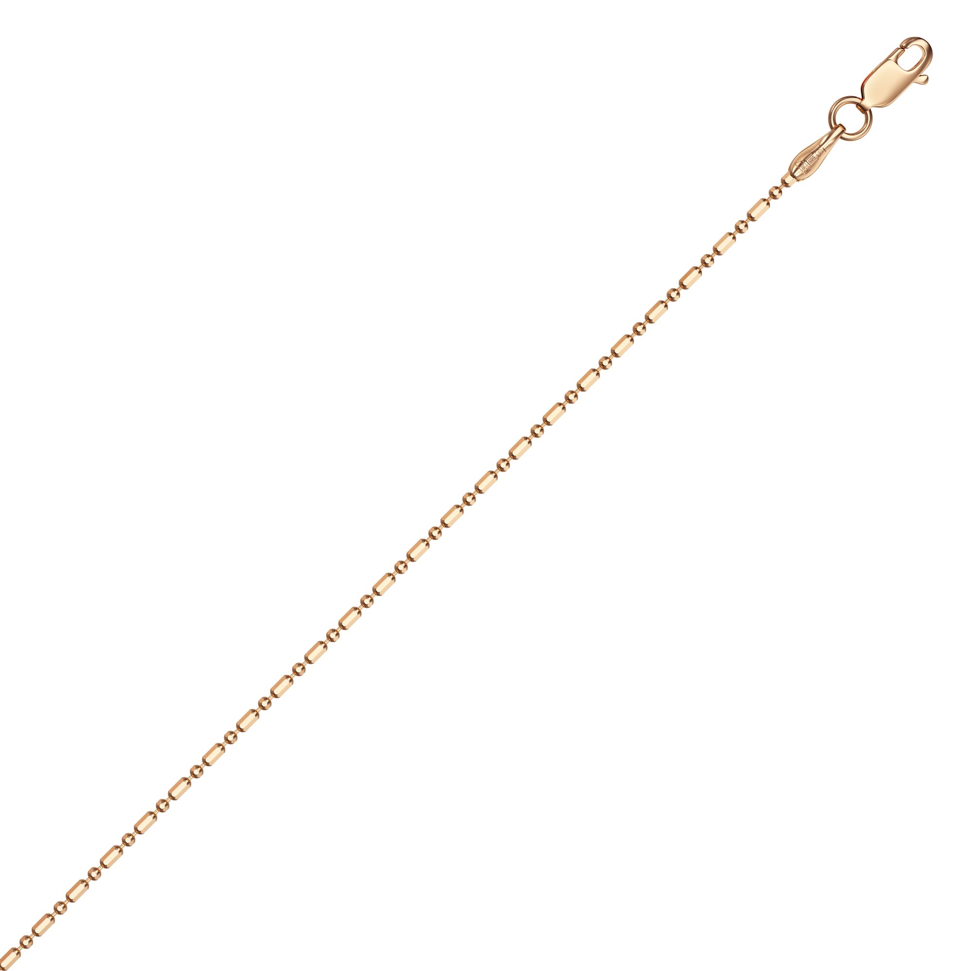 Цепь из красного золота 585, плетение «Шарик-Бочка»