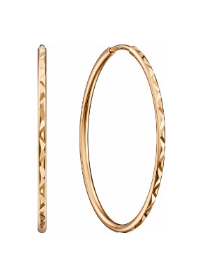 Серьги конго из красного золота