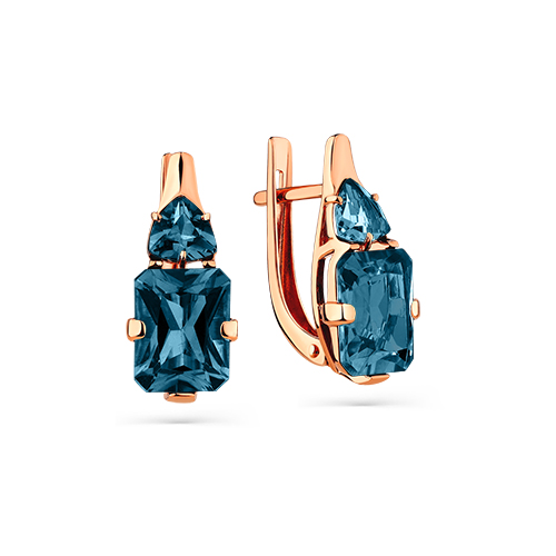 Серьги из красного золота с топазами Лондон