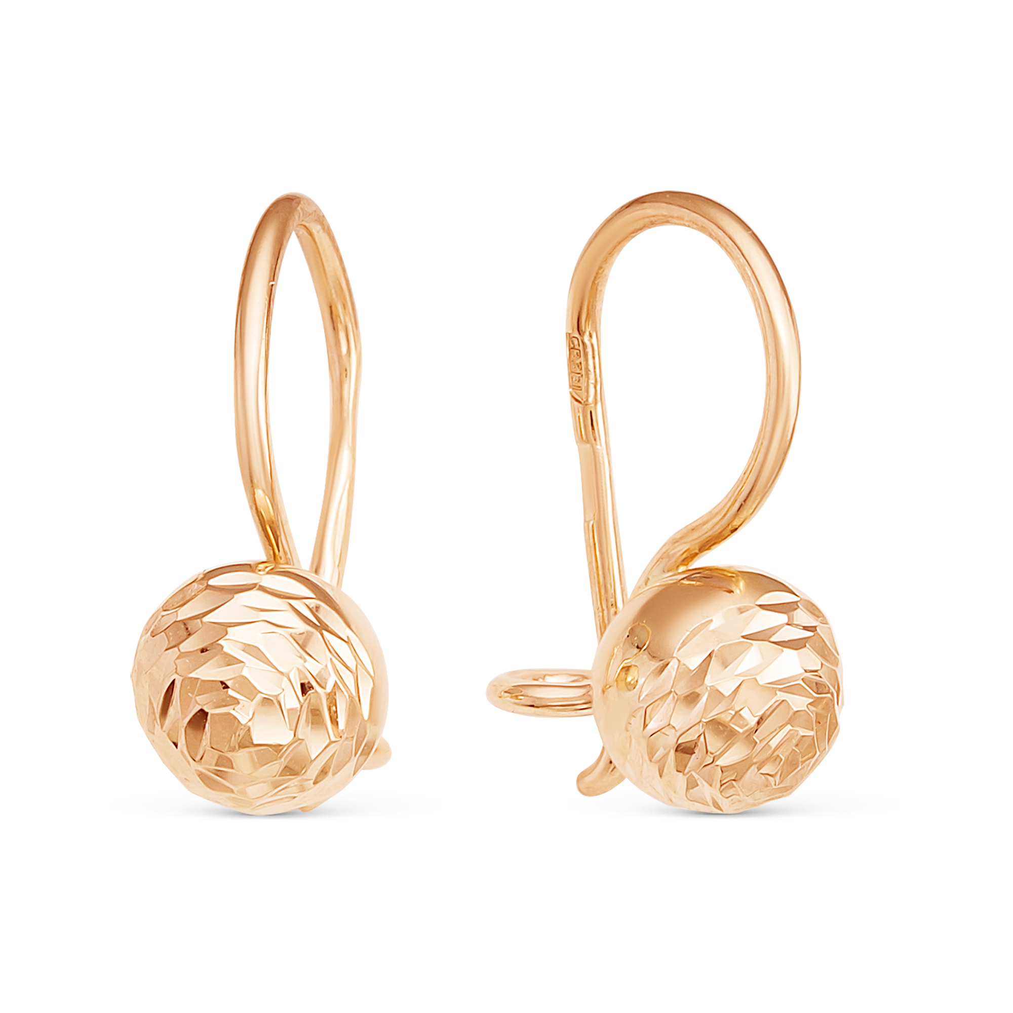 Серьги из красного золота