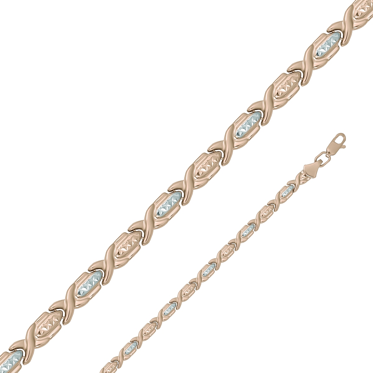 Браслет из комбинированного золота