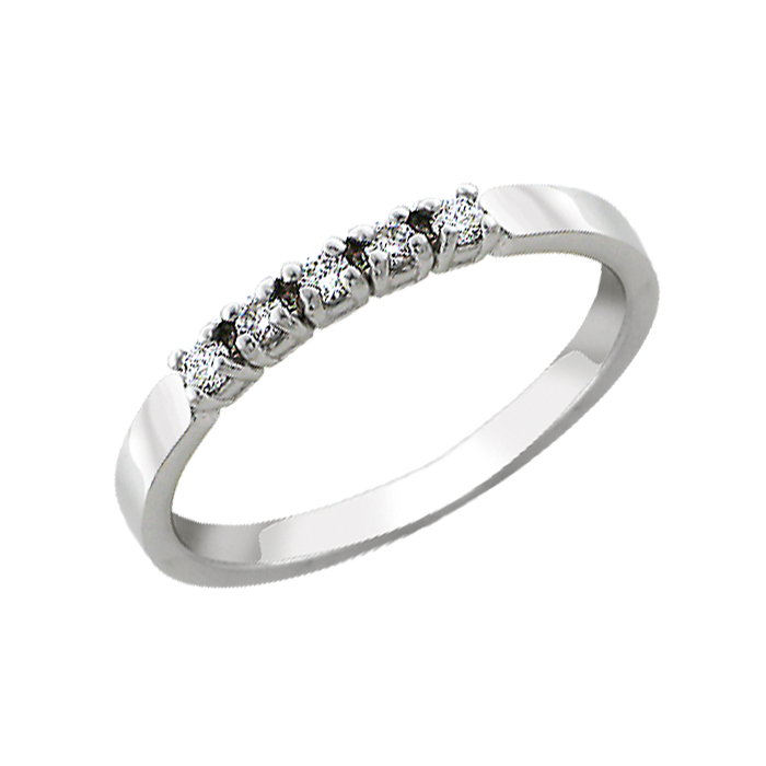 Кольцо из белого золота с бриллиантами