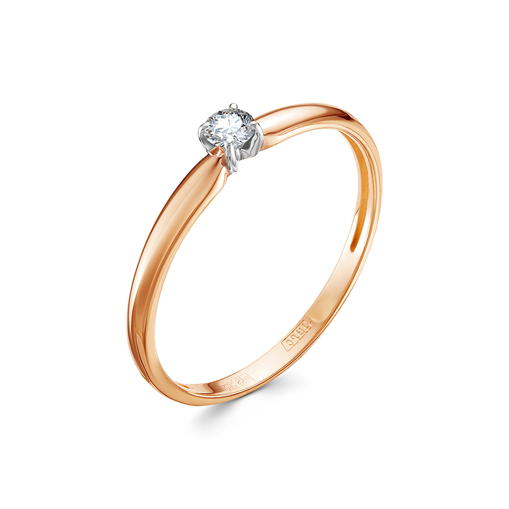 Кольцо из золота с бриллиантом