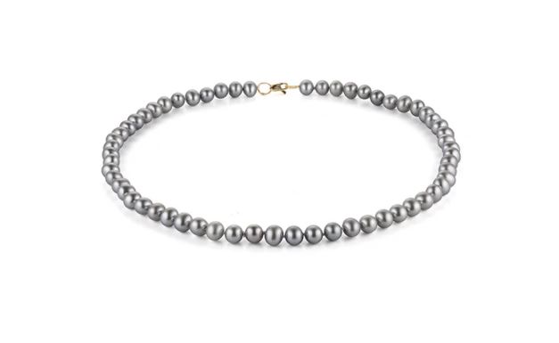 Колье из красного золота с жемчугом