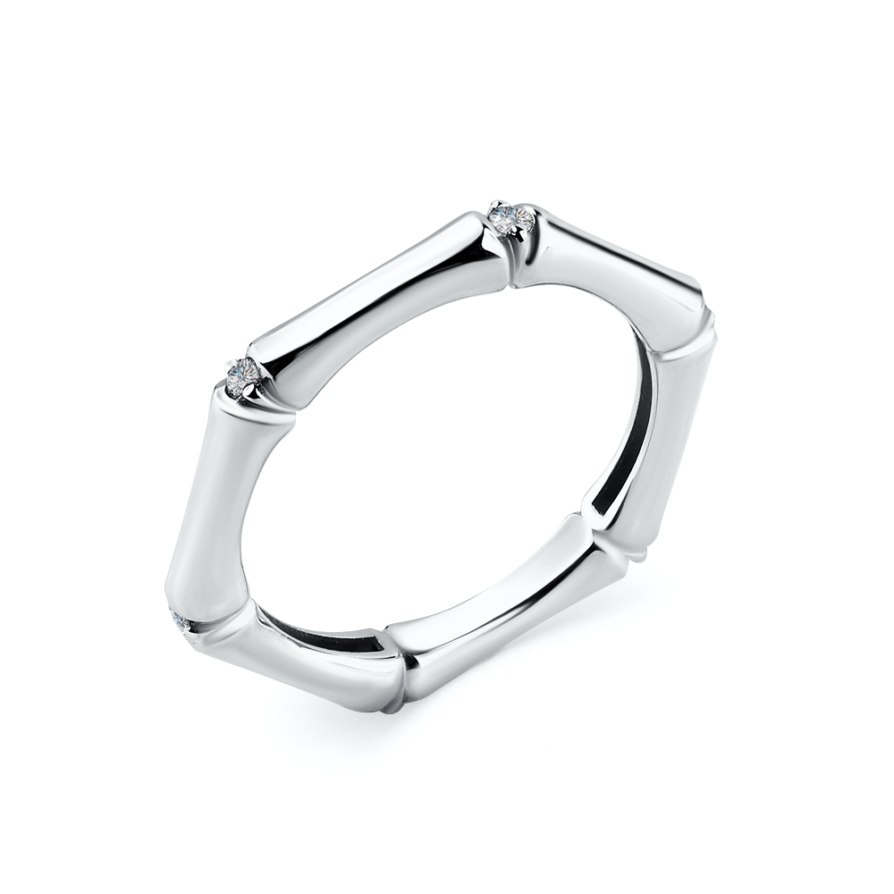 Кольцо из серебра с фианитами