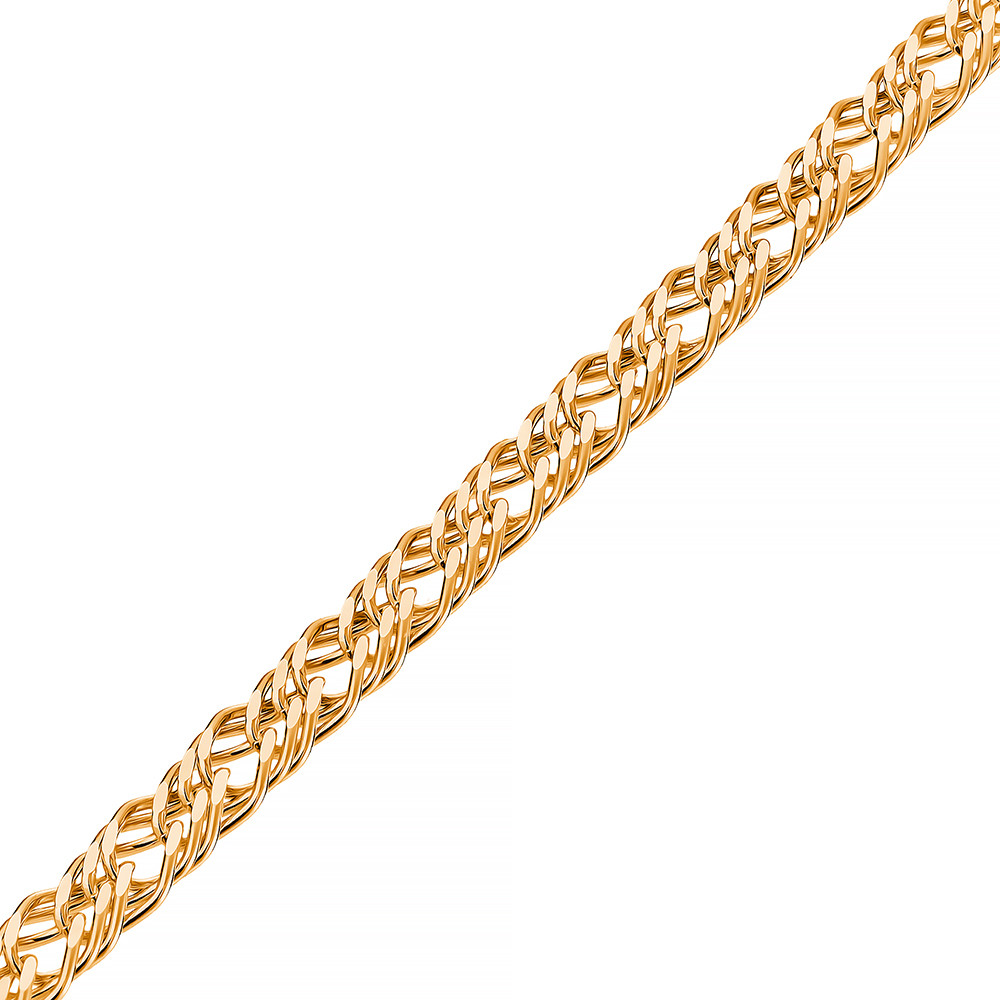 Цепь из красного золота 585, плетение «Ромб двойной»