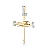 Подвеска из желтого золота с фианитами