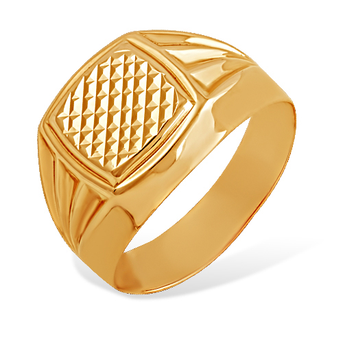 Кольцо-печатка из красного золота