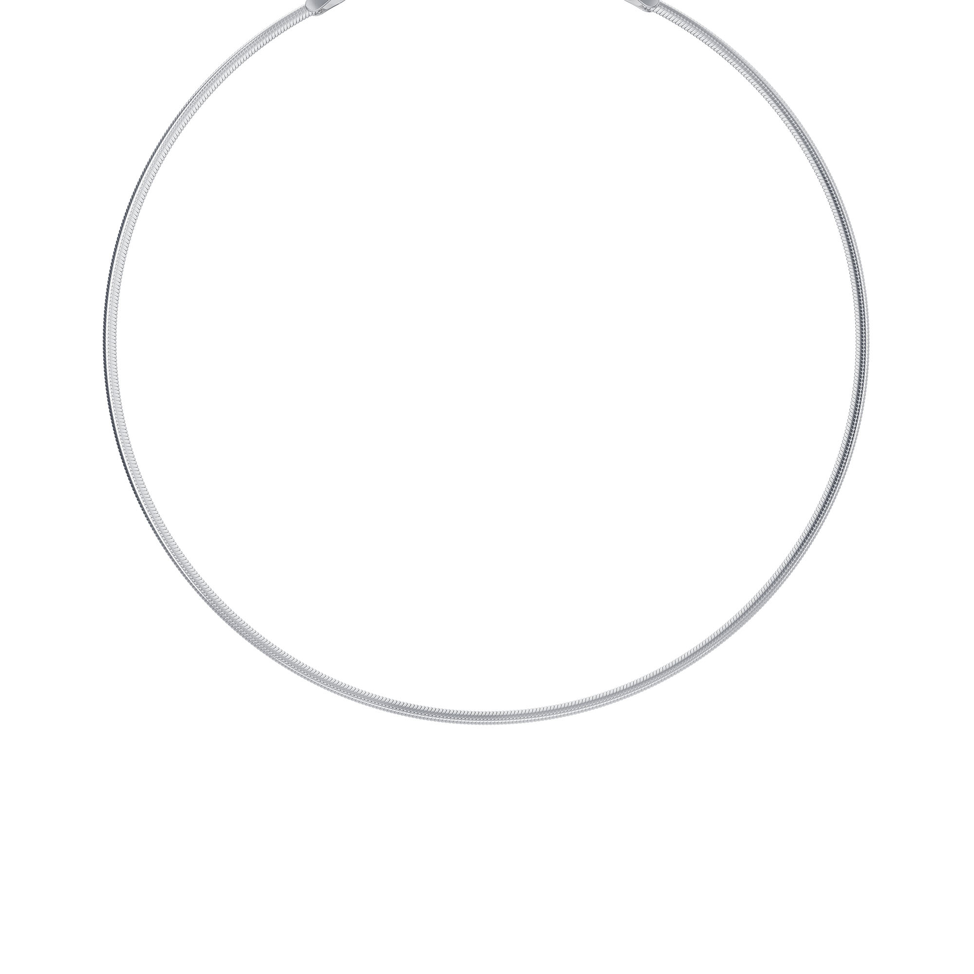 Колье из серебра с плетением «Миндалина»