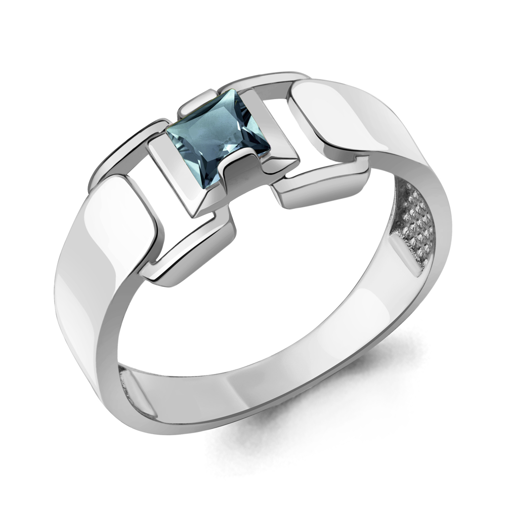 Кольцо из серебра с топазом