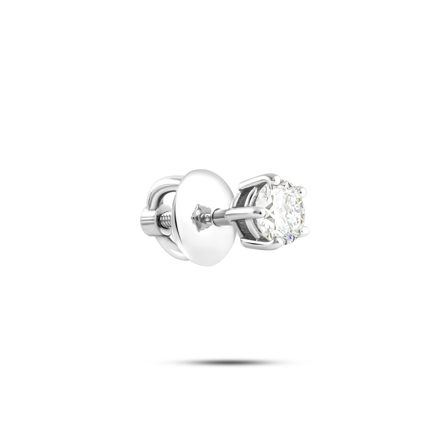 Моносерьга из белого золота с бриллиантом